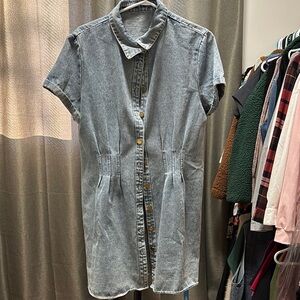 Denim Button-Up Dress